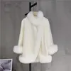 Damen Pelz Kunstpelz Winterjacke Frauen Echtpelzmantel Naturpelzkragen Dicke warme Kaschmirwolle Wolloberbekleidung Streetwear Fashion 230906