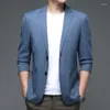 Męskie garnitury najlepsi mężczyźni na wiosenny koreański trend Trend Slim Fit Blazers marka odzież męska Kurtki Business Casual Dress