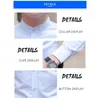 Men's Casual Shirts Brand 2023 Men Business Long Sleeve Stand Collar Cotton Male Shirt Slim Fit Designs Fahion