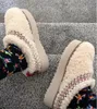 Kuzu yün Tasman hardal tohum botları tazz terlik klasik ultra mini platform kar bot slip-on koyun derisi shearling kış tasarımcısı Avustralya