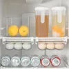収納ボトル卵引き出しプラスチック冷蔵庫オーガナイザーフルーツフードコンテナ用プルアウトトレイシェルフキッチンツール