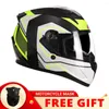 Motorcykelhjälmar 2023 Säljer motobike full ansiktshjälm Dual Lens Sun Visor Open Casco Casque Touring Capacetes ECE