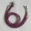 Chaînes Super brillant cristal colliers simples petites perles facted pierre naturelle tour de cou clavicule chaîne femmes bijoux hommes cadeaux 3m