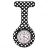 Charms Printing Silicone Watch Clip On Fob Quartz Brooch Hanging Pocket For Men Women Fashion Casual Decor Accessories