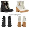 Buty Women Boots Designer wysokie obcasy kostki Realne buty moda zima jesień martin kowboj skórzany pikowane koronkowe buty zimowe guma guma podeszła x0907