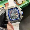 Luxe horloges Mill voor Richa Mechanisch herenhorloge Rm11-04 Zwitsers automatisch uurwerk Saffierspiegel rubberen band Merkontwerper SportsRI