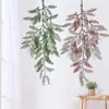 Decorative Flowers Simulation Vine Wall Hanging Not Wither Artificial Realistic Plastic Background Prop Fake Green Plant For Garden