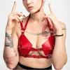 Speeltjes voor koppels BDSM Bondage Rode Jarretellegordel Harnas Sex Erotisch Speelgoed Vrouwen Set Sexy Lingerie Full Body Borst Bretels Bandjes Volwassen Spelletjes