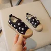 Athletic Outdoor Girls Dotted Canvas Shoes Spring and Autumn Girls Soft Sole Walking Shoes Cute Childrens Shoes 230906