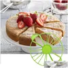 Cake Tools 1Pc Cake Divider Huishoudelijk Plastic Rond 10/12 Stuks Brood Gelijke Portiesnijder Slice Marker Bakken Tool Drop Delivery Dhdvi