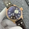 Horloges 2023 Klassiek Vintage Automatisch Heren Rose Gouden Kast Kalender Mode Riem Zakelijk Mechanisch Horloge