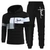 Men's Tracksuits Fashion Men Tracksuits Hoodies Suit Autumn Winter Men Hooded Sweater and Sweatpants Two Piece Set Plus Size Men's Clothing x0907