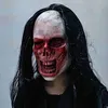Party Masks Creepy Halloween Zombie Mask the Evil Cosplay Props Long Hair Scary Mask Masquerad Mask Ghost Realistic Scary Mask Masques X0907