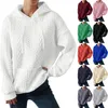 Kvinnors hoodies Plain For Women Solid Color Patchwork Hooded Thighted Sports Sweatshirts