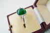 클러스터 링 SX 솔리드 18K 화이트 골드 스퀘어 자연 Emerald Emerald 5.73ct 생일 선물 Fine Jewelry PresentsSX