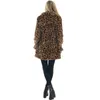 Futra dla kobiet sztuczne futro imitacja futra kieszonkowa luźna futra moda i temperament 2023 Autumn/Winter Leopard Print x0907