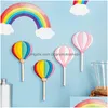 Ganci Rails Hand In Arcobaleno Decorazione da parete Ganci Adesivo Tasca portachiavi Appendiabiti in tessuto Asciugamano da bagno impermeabile Vari colori Non-Dhdcx