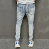 Jeans pour hommes Hommes Slim Fit Ripped Denim Pantalon Droit Rétro Cargo Hip Hop Street Style Skinny Automne Harajuku