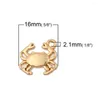 Pendentif Colliers DoreenBeads Mode Alliage à base de zinc Océan Bijoux Charmes Crabe Animal Couleur Or DIY 16mm X 15mm 1 paquet (30 pièces/ensemble)