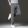 Men's Jeans Spring Autumn Fashion Casual Smoke Gray Stretch Straight High Quality Comfortable Cotton Trousers Male Brand Pants