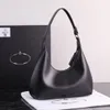 Handbag Meter Bag Underarm Bag Cleo Leather Hobo handbag Classic Women's smooth leather Underarm crossbody bag Black Hobo bag 8812 24cmx14cm