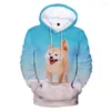 Heren Hoodies Schattige Dieren Hond 3d Print Mannen/Vrouwen Laxity Hoodie Casual Oversized Trui Mode Sweatshirt Trend Mannen kleding