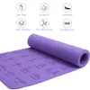 Tapis de Yoga TPE tapis 183cm61cm antidérapant sport Fitness pour exercice et équipement de gymnastique Pilates 230907