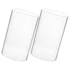 Castiçais 2 Pcs Clear Open Ended Shades Decorações de Casa de Vidro Luz de Cobertura de Casa