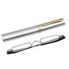 Sunglasses Men Women Elegant Reading Glasses Metal Frame Ultra-thin Portable Light Mini Presbyopia Eyeglasses With Box