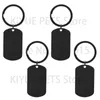Dog Collars Leashes 50Sets Id Tags Stainless Steel Rectangle Blank Stamping Pendants Military Soldier Card Jewelry Making DIY Necklacer Key Ring 230906
