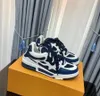 평평한 운동화 Virgil 트레이너 캐주얼 신발 디자이너 가죽 Abloh 화이트 그린 레드 블루 레터 오버레이 패션 플랫폼 남성 여성 고급 스니커즈 36-45