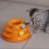 Nuove palline giocattolo per gatti per gatti Giocattolo interattivo arrotondato in plastica solida Tutte le stagioni Addestramento di gatti Giocattoli per animali Giochi per gatti Prodotti per animali HZ0004 all'ingrosso