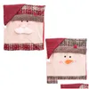 Décorations de Noël Chaise Er Santa Ers pour le dîner Décor Accueil Ornements Fournitures Table DH0240 Livraison directe Jardin Fête Festive Dhl9S