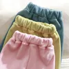 Hosen Winter Baby Hosen Jungen Mädchen Reine Farbe Kinder Kleinkind 0-3 jahre Geboren Warm Samt