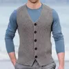 Coletes masculinos sem mangas camisola cardigan colete primavera e outono fino cor sólida retro casual casaco de tamanho grande