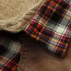 Men's Casual Shirts Winter Fleece Plaid Men Cotton Long Sleeve Camisa Masculina Thick Warm Autumn Flannel Military