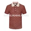 Camisa polo masculina de verão, camisa casual polo fashion impressa bordada, camiseta polo masculina de alta rua, praia casual, camiseta tamanho M-3XL