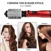 Hair Dryers Multifunction Comb Dryer and Volumizer Rotating Roller Brush Salon Air Styler Straightener Curler 230906