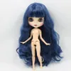 Bonecas Blyth boneca nua com cabelo longo ondulado azul profundo sem franja 30 cm de altura corpo articulado rosto fosco DIY brinquedos bjd No280BL6221 230907