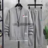 Tracksuits masculinos outono boutique masculino conjunto moda casual manga longa em torno do pescoço camisola e calças hip hop clube esportes dois peça conjunto x0907