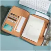 Notepads Wholesale A5 A6 Loose-Leaf Notebook Journal Binder Zipper Notepad Agenda Planner Stationery Organizer Diary Note Book Sketchb Dhxob