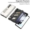 Magnetic Hinge For Samsung Galaxy Z Fold 5 Case Clear Stand Protection Film Screen Cover