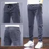 Herren Jeans Mode Designer Denim Hosen Slim Fit Elastische Taille Harem Boyfriend Cowboy Für Männer