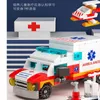 Blocks 6in1 Ny ambulans escort bil paramedic doktor lastare lastbil klassisk modell byggstenar set Toy City R230907