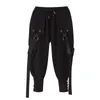 Byxor pojkar lastbyxor hiphop multi pocket jogger svart streetwear mode tröjor tonåring harem casual 3 16y 230906