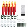 Bougies 10pcs LED de luxe pour la décoration d'arbre de Noël avec minuterie à distance flamme vacillante anniversaire année décor bougie lampe 230907