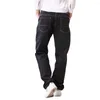 Jeans da uomo Primavera Autunno Pantaloni larghi larghi da uomo in denim di cotone Taglie forti Pantaloni da vita casual neri Pantaloni da jogging Abbigliamento da uomo