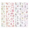 Andra dekorativa klistermärken 42 Sheets Pet Clear Waterproof Cup Cartoon Cute Children Adhesive Diy Scrapbooking Sticker Label Stationery 230907