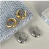 Brincos de alta qualidade, simples, um círculo, ouro, prata, joias clássicas da moda com ouro 18K, brinco de várias cores, designer de luxo para mulheres, presente para qualquer ocasião