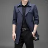 Men's Trench Coats Plus Size 5XL 6XL 8XL Men Long Coat 2023 Autumn Spring Suit Collar Designer Business Casual Brand